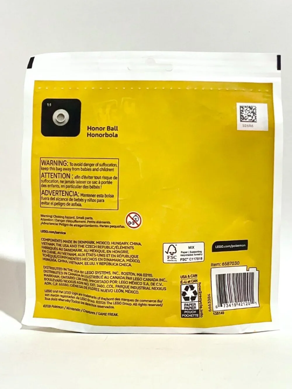Lego 30729 Premier Ball + 30730 Trainer Supplies Sealed paper bag New in Hand
